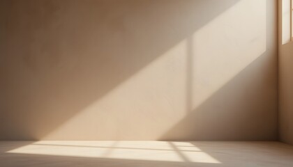 Textured Wall, Earthy Tones, Soft Lighting. Serene Interior Scene, Minimalist Design. Warm Texture Creates An Evocative Backdrop. Abstract Surface For Creative Projects.