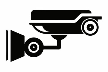 a security camera design silhouette vector illustration