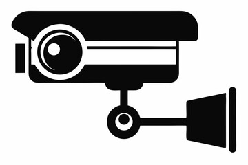 a security camera design silhouette vector illustration