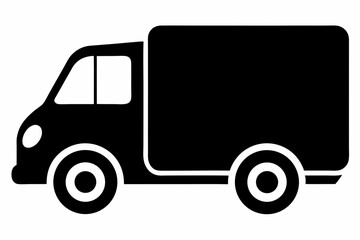 a delivery truck design silhouette vector illustration