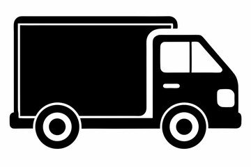 a delivery truck design silhouette vector illustration