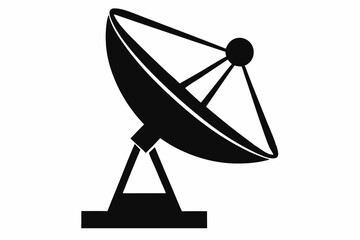 a satellite dish design silhouette vector illustration