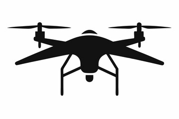 a drone flying design silhouette vector illustration