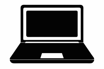 a laptop design silhouette vector illustration