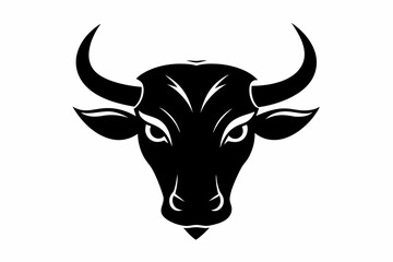 Naklejka premium a bull head design silhouette vector illustration