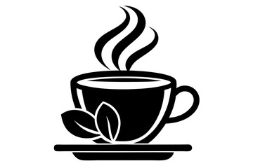 a coffee cup design silhouette vector illustration