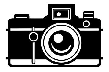 a vintage camera design silhouette vector illustration