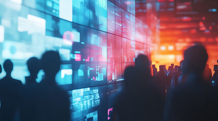 An AI powered virtual event platform, hosting interactive conferences and exhibitions with real-time engagement tracking, Event tech style