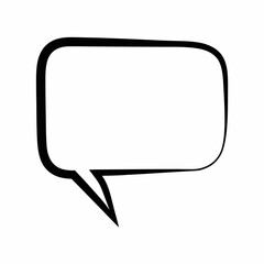 Minimalist Speech Bubble Vector Illustration.