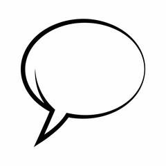 Minimalist Speech Bubble Vector Illustration.