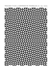 Truchet Tiles Contrasting Triangles Pattern