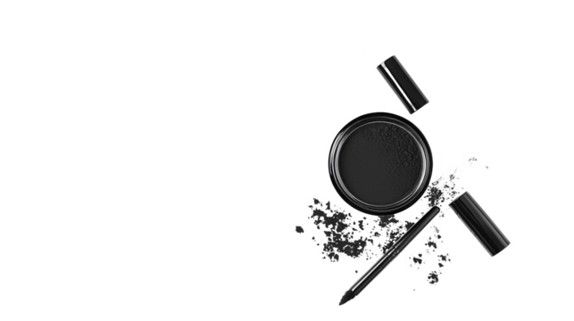 Isolated Abstract Black Charcoal Illustration on Dark Background