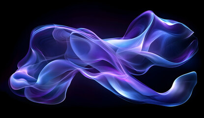 Fototapeta premium Purple and blue gradient background with flowing waves