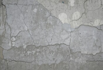 Obraz premium A weathered white wall showcases peeling paint, revealing layers of texture beneath. Cracks snake through the surface, adding character and a sense of age to the scene.