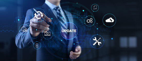 Update Software Upgrade Application new version on virtual screen.
