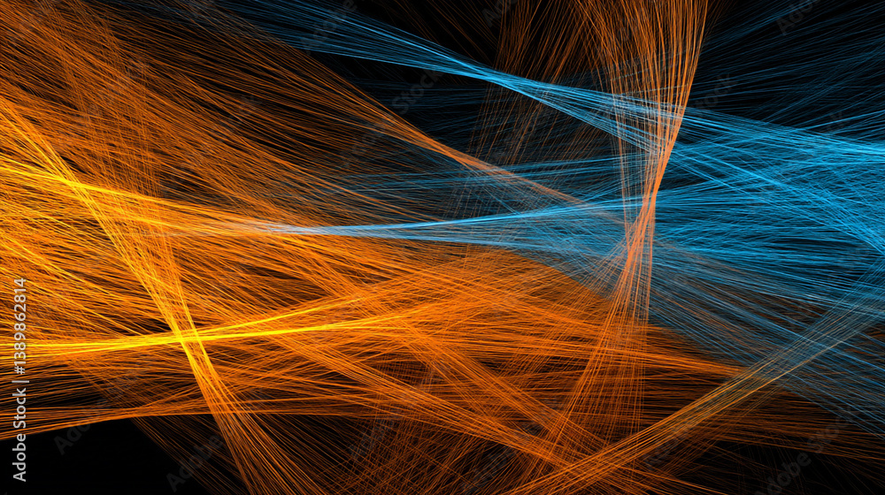 Poster abstract image with a combination of striking electricity colorful abstract background of intersecti