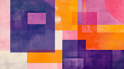 Fototapeta premium Abstract colorful background featuring geometric shapes consisting of squares and rectangles Colorful and abstract background