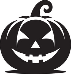Scary Jack-o'-lantern Silhouette Vector. Perfect for Halloween