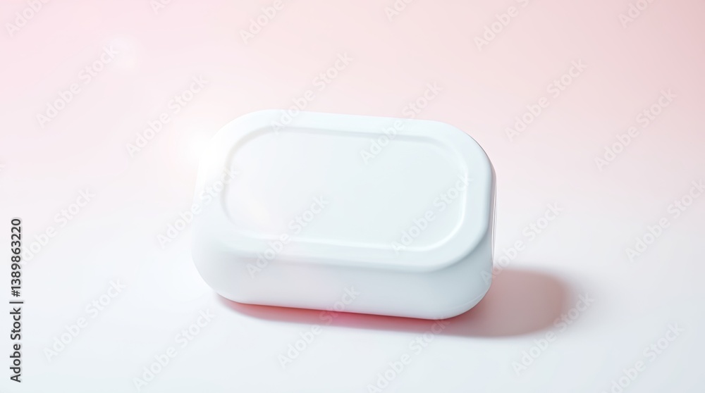 Aufkleber a pristine white rectangular container rests upon a surface