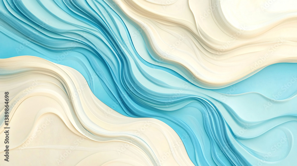 Poster a pattern of abstract linear waves abstract blue and white wave background texture