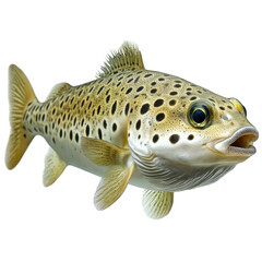 Obraz premium Realistic Fish Illustration On Transparent Background Detailed Aquatic Image