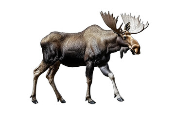 Fototapeta premium Realistic Isolated Moose Illustration Against Transparent Background