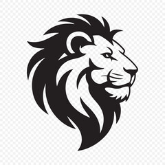 lion head silhouette vector illustration eps 10
