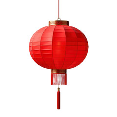 Obraz premium Red Chinese Lanterns for New Year Celebration on Transparent Background