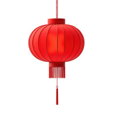 Obraz premium Red Chinese Lanterns for New Year Celebration on Transparent Background