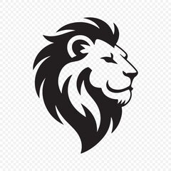 lion head silhouette vector illustration eps 10
