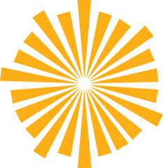 Sunburst, Starburst icon in flat. Isolated on transparent background