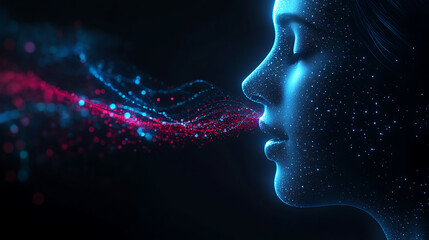 An AI powered voice synthesis tool, creating realistic voiceovers for various applications like audiobooks and advertisements, Speech tech style