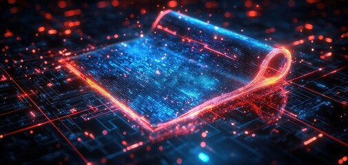 Digital Document Management System Technology Concept for Business Information and Storage Solutions