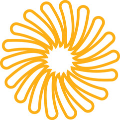 Sunburst, Starburst icon in line. Isolated on transparent background