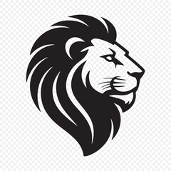 lion head silhouette vector illustration eps 10