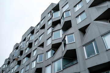 Angled Apartment Bays Protruding Windows Facades