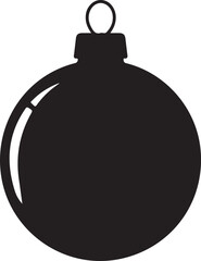 Christmas ornament silhouette vector art