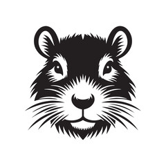 Coypu Silhouette - Minimalist coypu vector - Illustration of Coypu - Animal design.