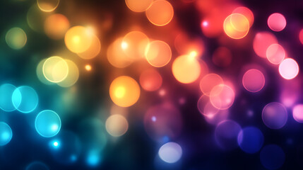 Obraz premium lights in multiple colors softly glowing against a dark background 