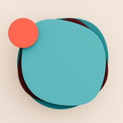 3D背景素材_ポップなフレーム_カラフル