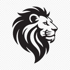 Lion face silhouette. Lion head vector illustration eps 10