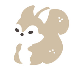 a brown squirrel Hand drawn illustration Easter Clipart element Invitations, gifts, greeting cards, print, textile