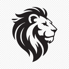 Lion face silhouette. Lion head vector illustration eps 10