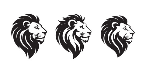 Lion head icon. Lion head silhouette. Vector file illustration eps 10