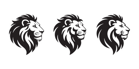 Lion head icon. Lion head silhouette. Vector file illustration eps 10