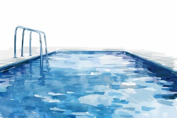 Tranquil Deserted Swimming Pool