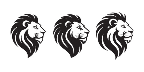 Lion head icon. Lion head silhouette. Vector file illustration eps 10