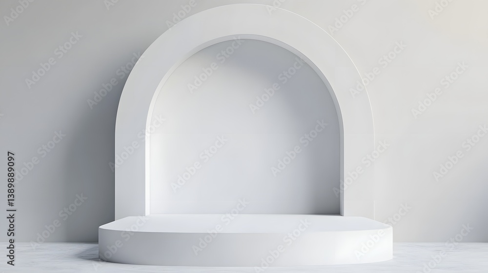 Poster minimalist soft gradient abstract design with light and airy ambiance