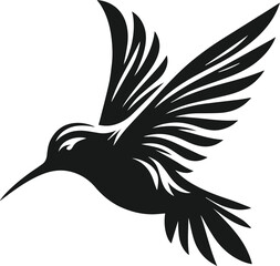 Fototapeta premium Hummingbird silhouette vector