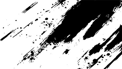 Abstract grunge texture of black paint. A layer for use in design. Vector brush grunge texture Rough Black Scratches splatter grunge distressed background. 